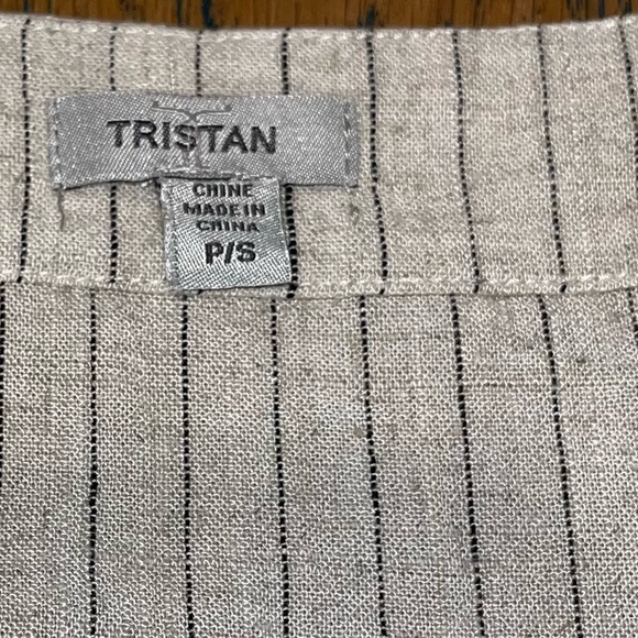 TRISTAN – Vintage Beige Striped Tunic Dress P/S - Picture 3 of 8